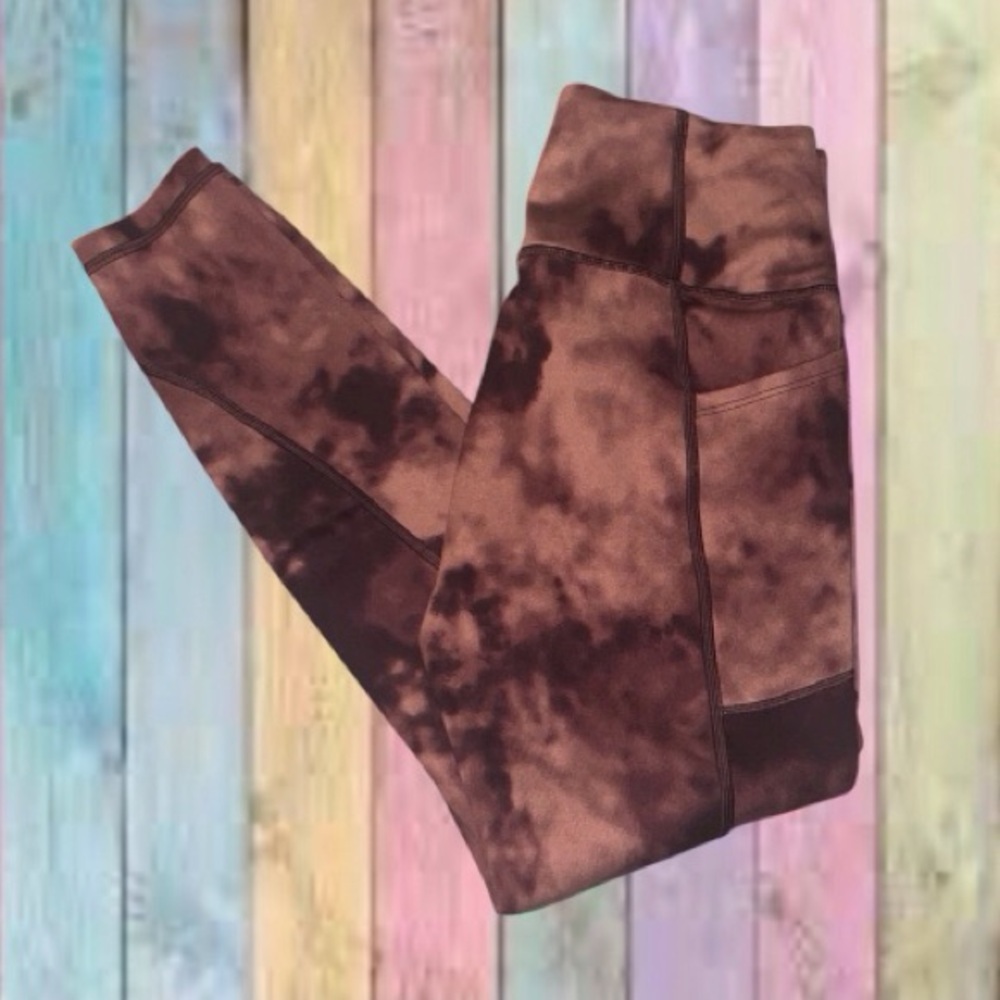 Victoria’s Secret Rare Brown Tie Dye High Waisted Leggings